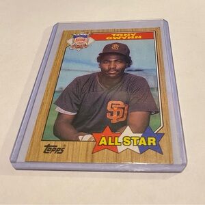 Tony Gwynn 1987 Topps All Star Baseball Card #599 Vintage collectible